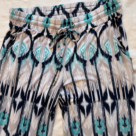 INC International Concepts size SMALL abstract/aztec print drawstring pants! EUC - Picture 2 of 3